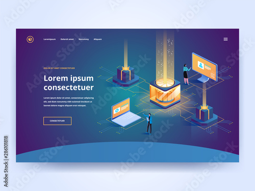 Internet hosting service landing page template