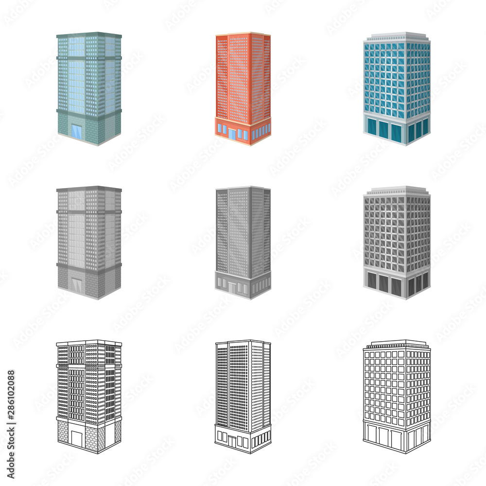Isolated object of construction and building icon. Set of construction and estate stock vector illustration. Isolated object of construction and building icon. Set of construction and estate stock vector illustration.