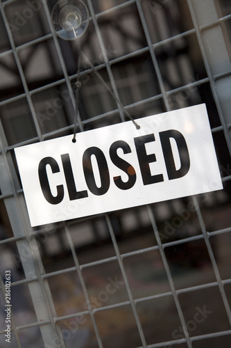 Closed Sign on Shop