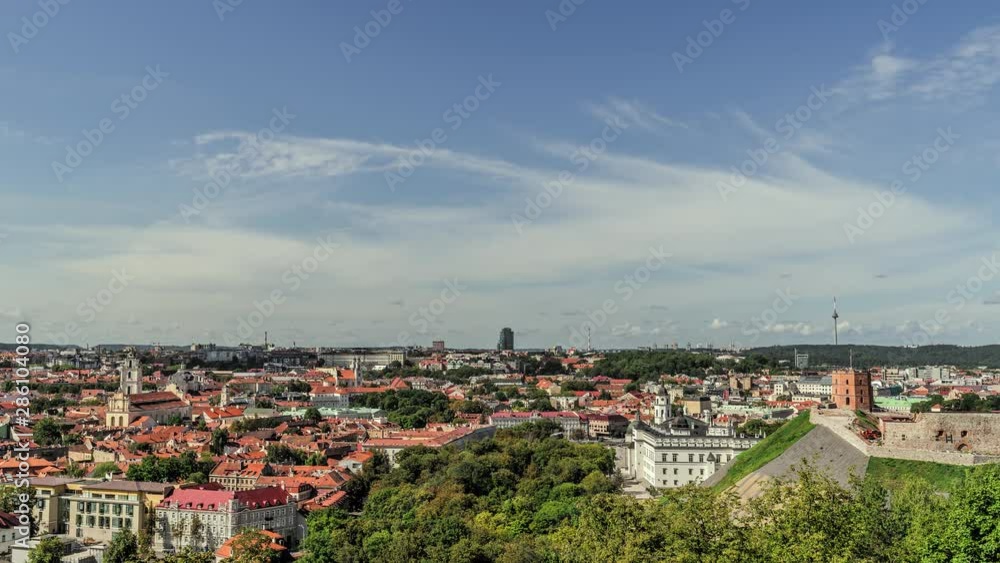 Time laps of epic view old town in Vilnius Time laps of epic view old town in Vilnius