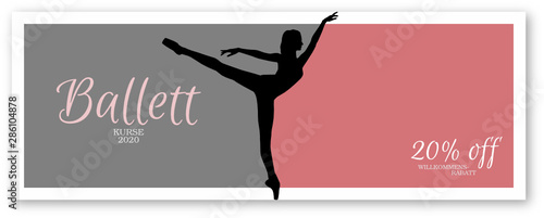 Ballett Kurse Flyer Design Vorlage