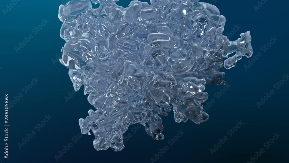 Underwater oxygen explosion 3D animation. Realistic water blast with air bubbles rising to the top isolated on dark blue background. Alpha channel included for VFX compositing. Abstract 4K transition Underwater oxygen explosion 3D animation. Realistic water blast with air bubbles rising to the top isolated on dark blue background. Alpha channel included for VFX compositing. Abstract 4K transition