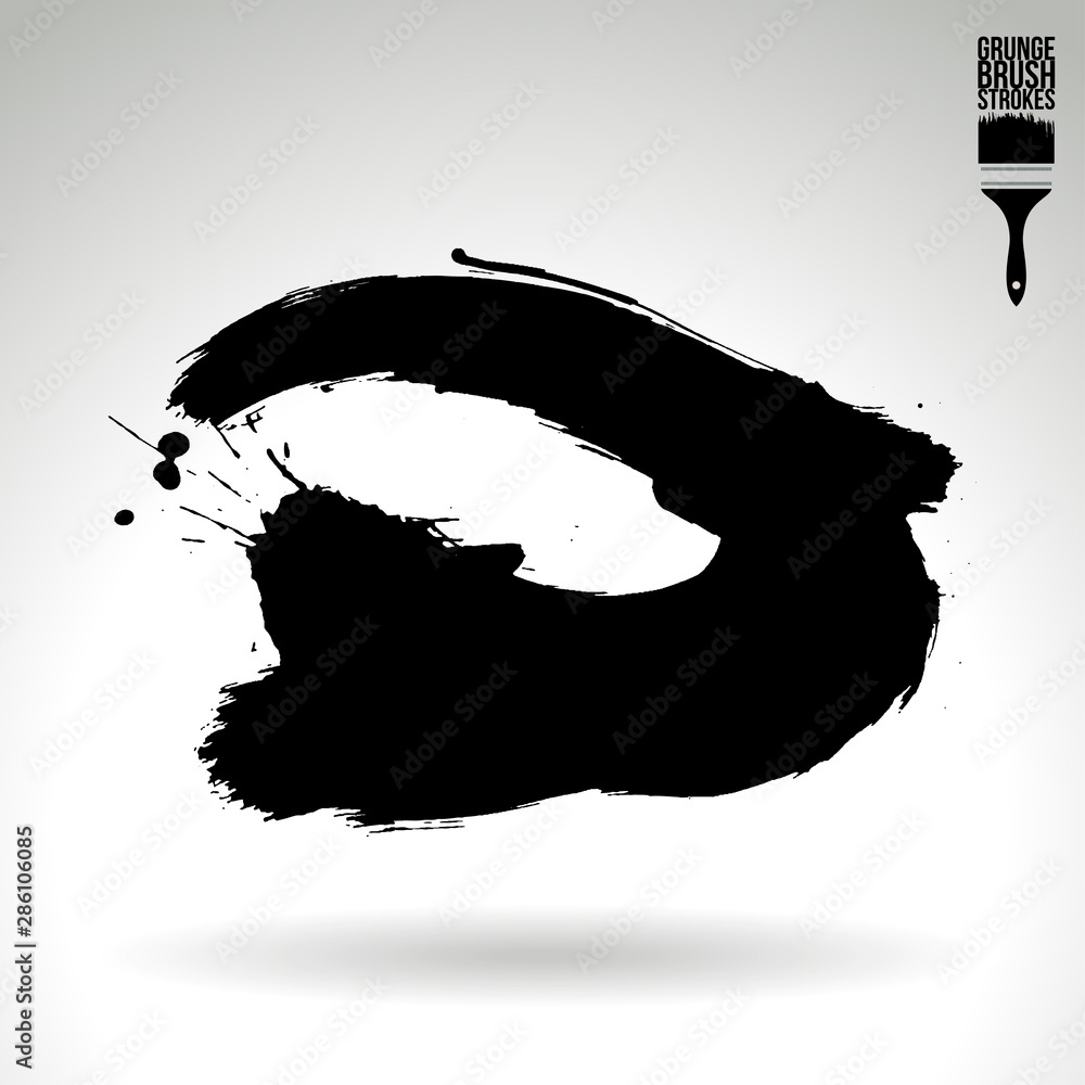 Black brush stroke and texture. Grunge vector abstract hand - painted element. Underline and border design. Black brush stroke and texture. Grunge vector abstract hand - painted element. Underline and border design.