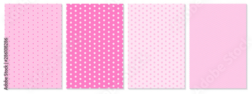 Polka dot pattern vector. Baby background.