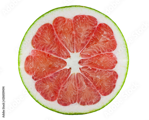 Pomelo or grapefruit isolated on white background