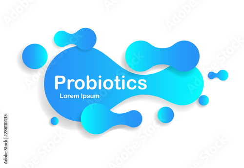 Probiotic bacteria on isolated background. Prebiotic micro lactobacillus icon. Probiotic bacterium for human stomach. Concept healthy nutrition with probiotics. vector