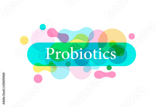 Probiotic bacteria on isolated background. Prebiotic micro lactobacillus icon. Probiotic bacterium for human stomach. Concept healthy nutrition with probiotics. vector