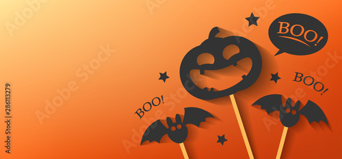 happy halloween day banner vector design 2019