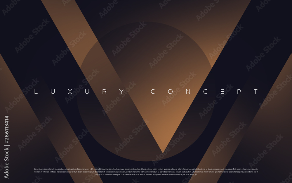 Black premium background with luxury dark V letters and golden effects. Rich vector background for your exclusive design. - obrazy, fototapety, plakaty 