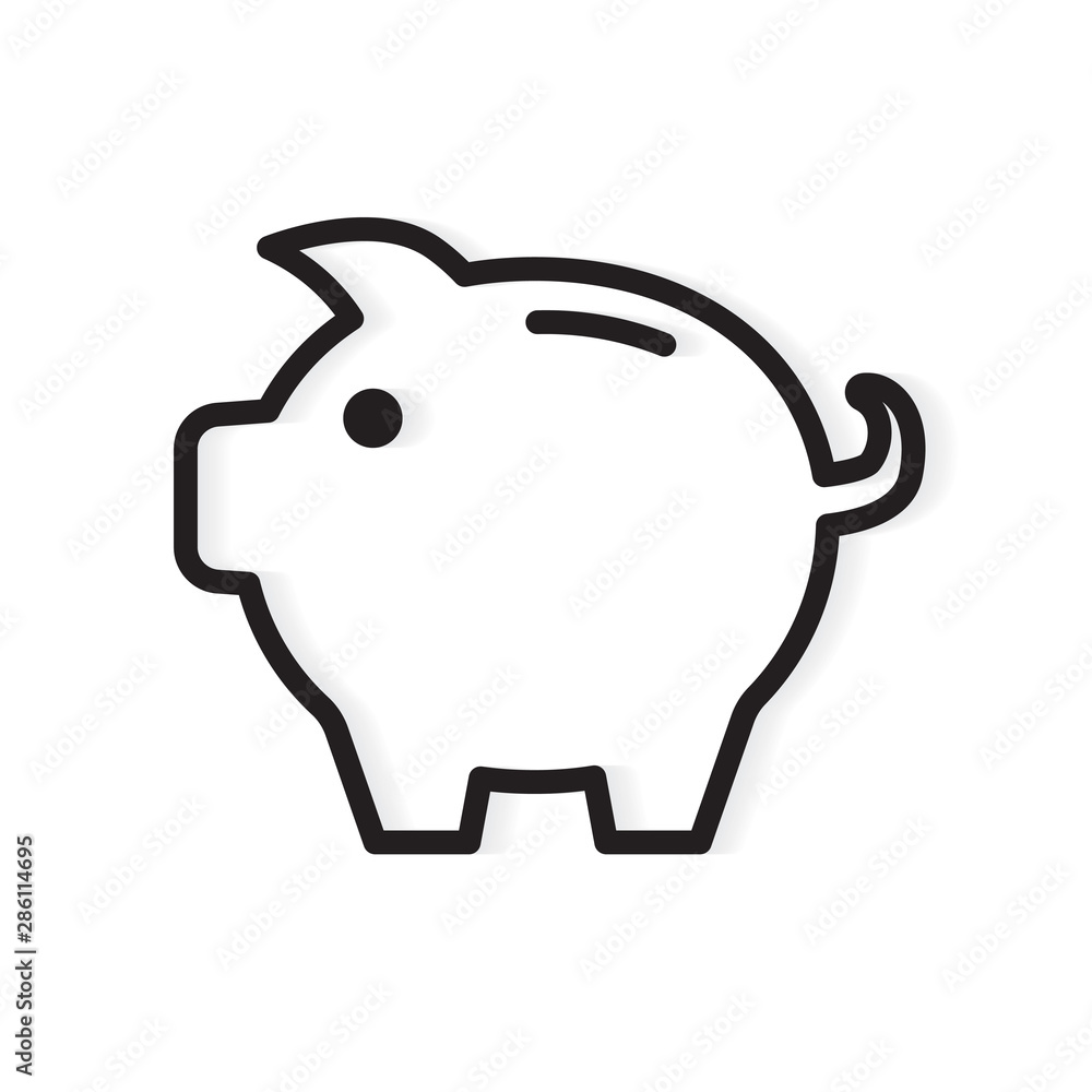black piggy bank icon- vector illustration black piggy bank icon- vector illustration