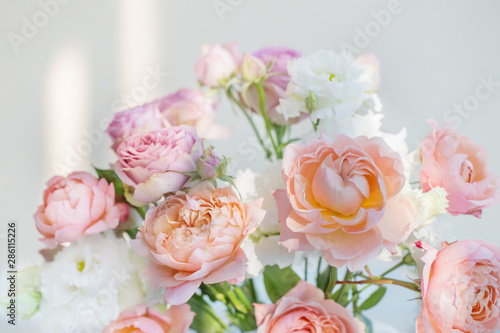 Fototapeta Naklejka Na Ścianę i Meble -  beautiful roses on white background