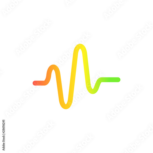 Sound wave graphic design template vector isolated illustration