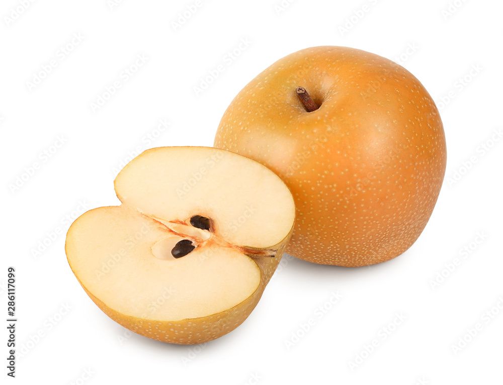 Fresh asian pear isolated on white background Fresh asian pear isolated on white background