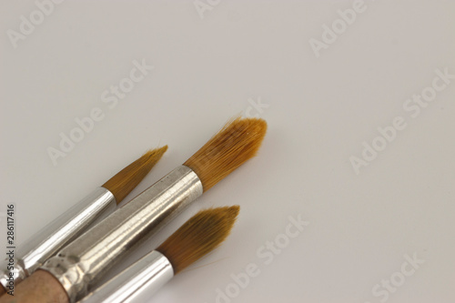 several brushes for drawing on a white background