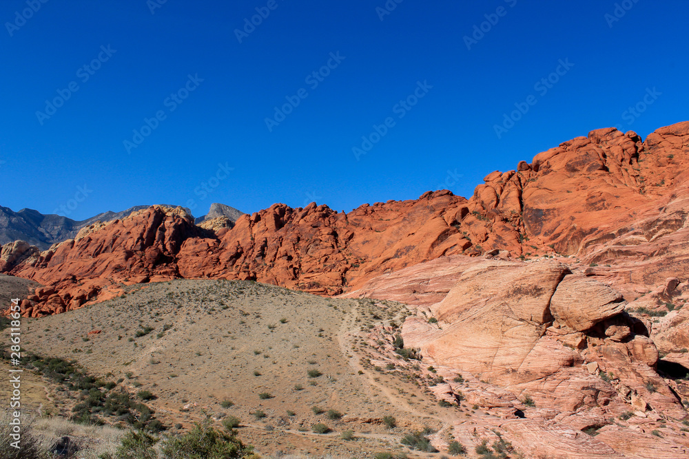 View of the rock formation in Red Rock Canyon