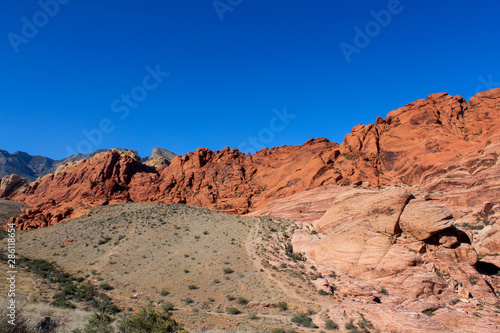 View of the rock formation in Red Rock Canyon