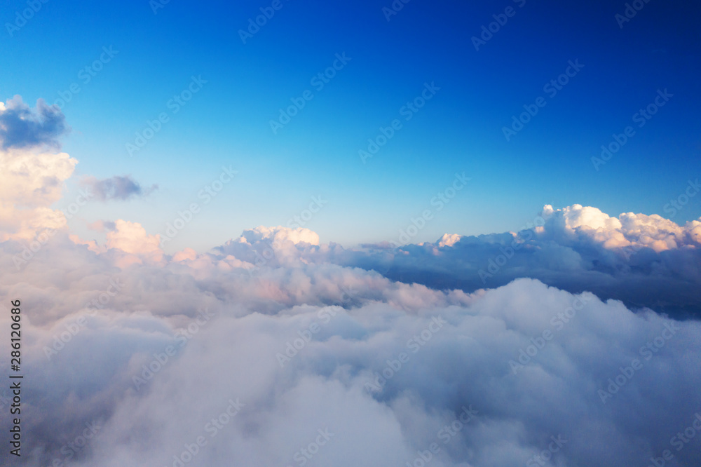 Beautiful sunrise cloudy sky from aerial view Beautiful sunrise cloudy sky from aerial view