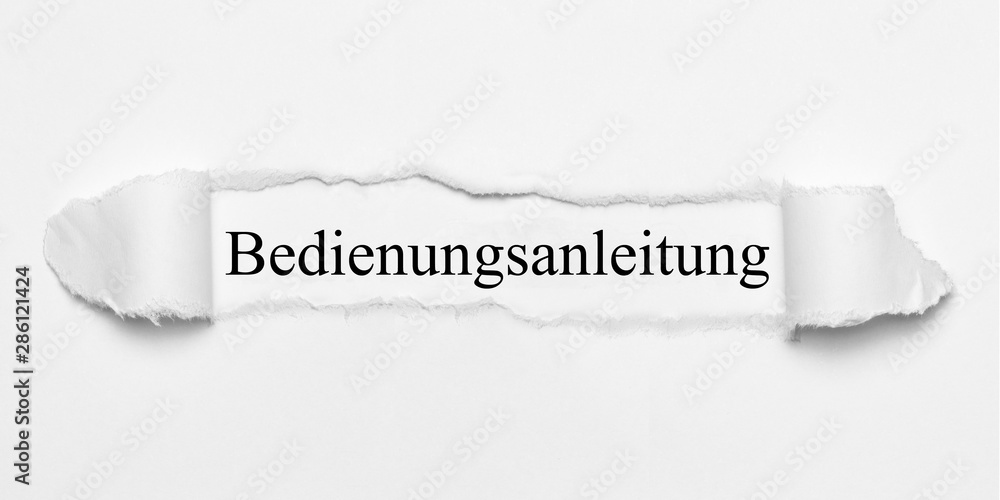 Obraz premium Bedienungsanleitung