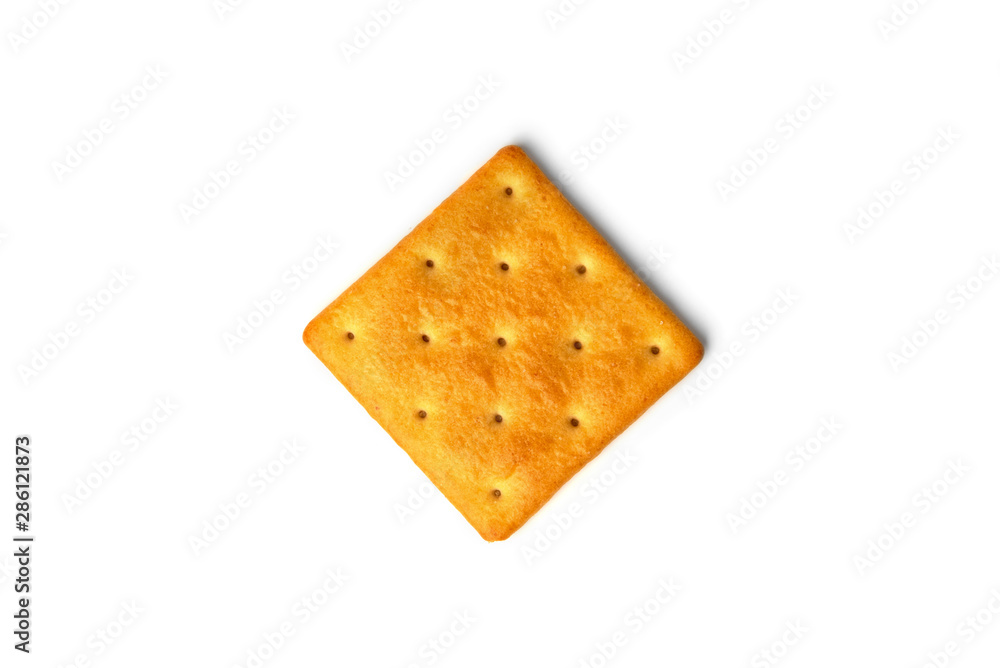 Fototapeta premium Cracker cookies isolated on white background.
