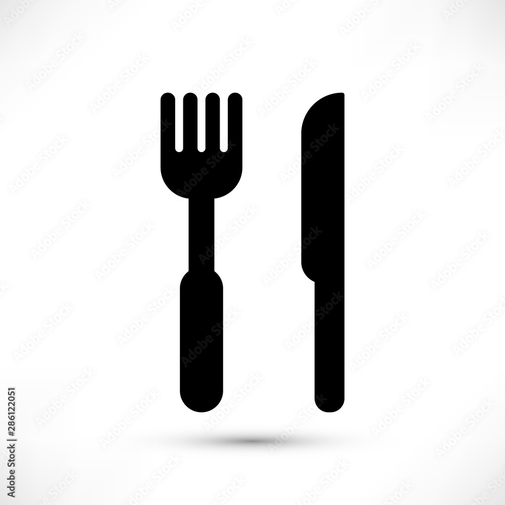 Kitchen simple icon Fork and knife Kitchen simple icon Fork and knife