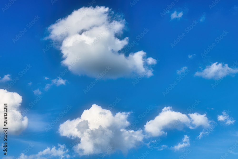 Blue sky background with white clouds