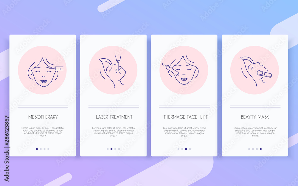  Cosmetology line icons set. Cosmetic surgery, beauty, marking, skin, and more.