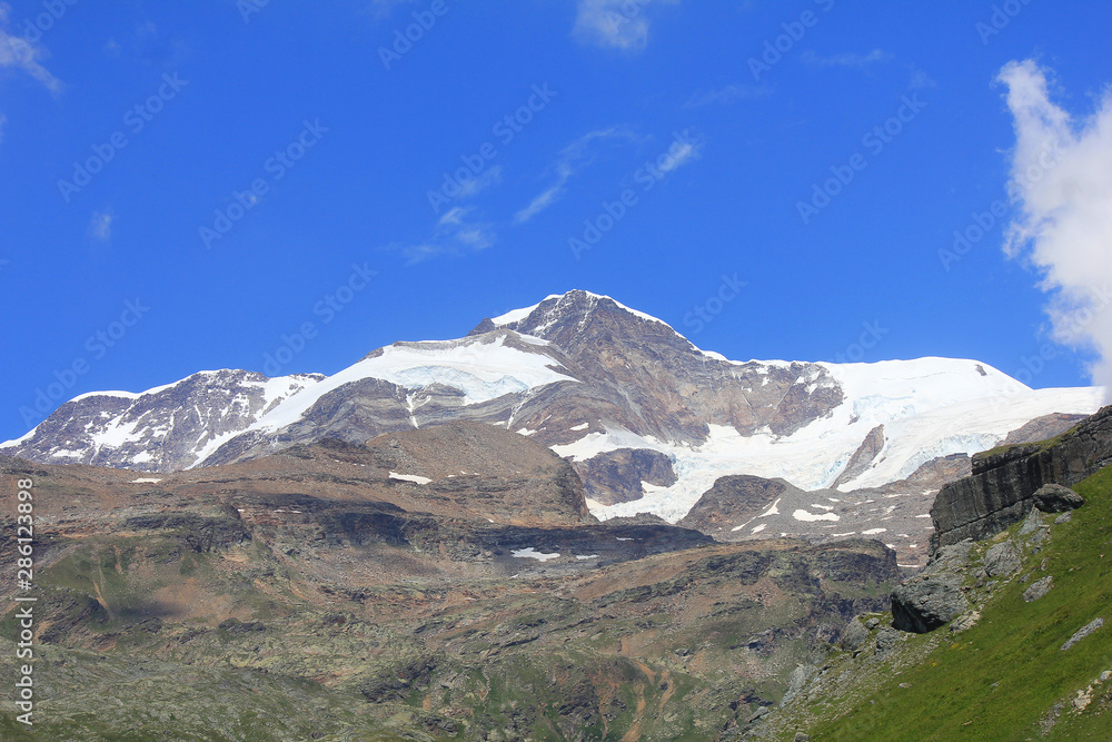mountain range of Monte Rosa in Summer mountain range of Monte Rosa in Summer