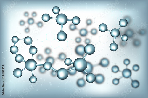 Abstract atom or molecule structure design as science, Medical and technology concept. vector illustration.