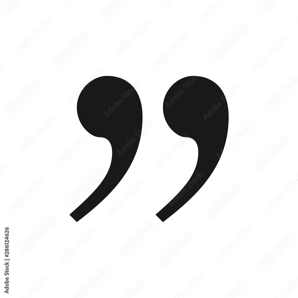 Quote Mark symbol icon vector EPS 10 illustration Quote Mark symbol icon vector EPS 10 illustration