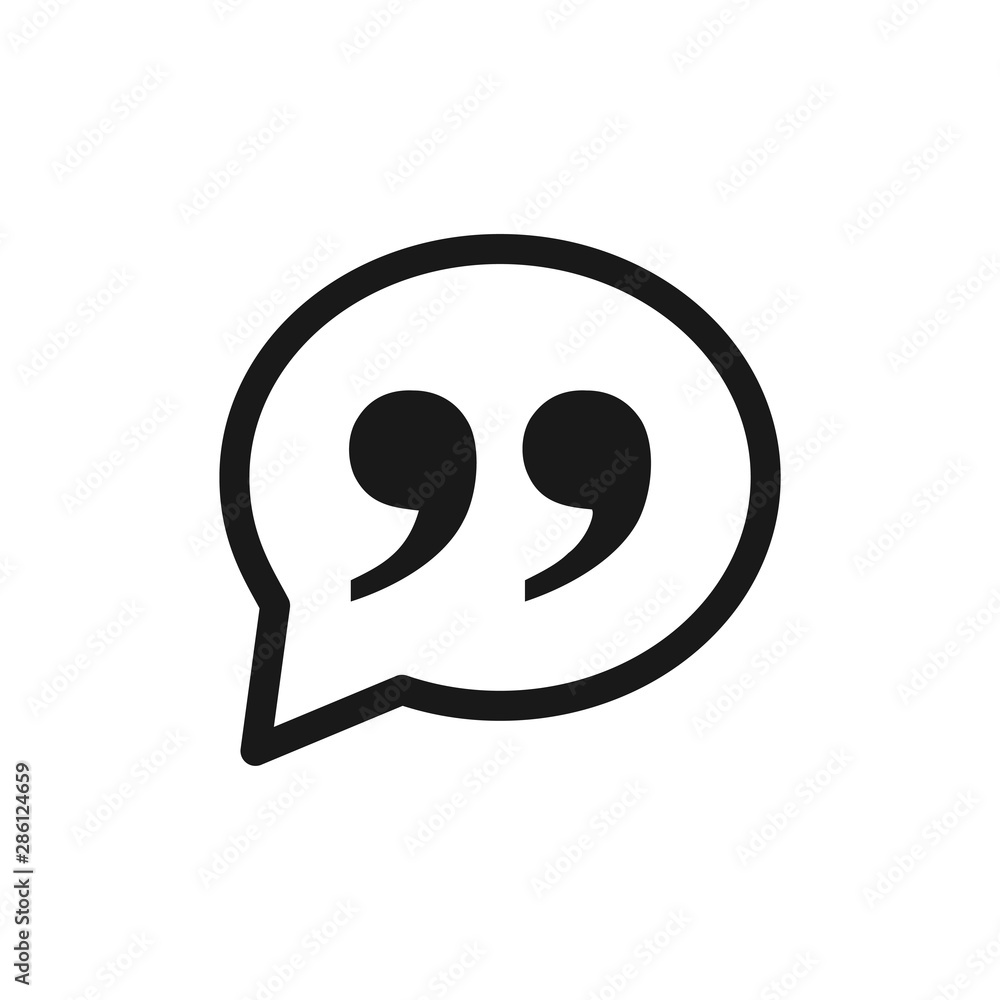 Quote Mark symbol icon vector EPS 10 illustration