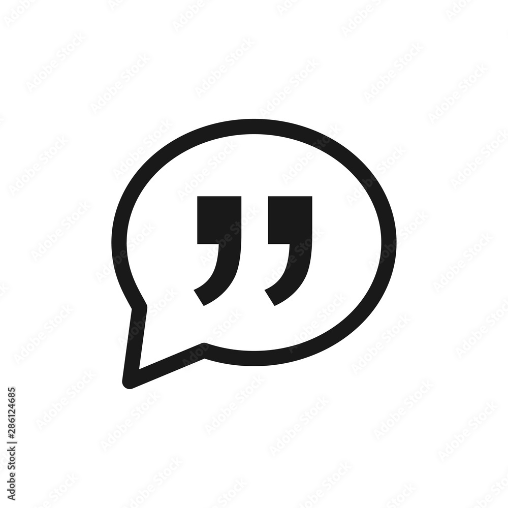 Quote Mark symbol icon vector EPS 10 illustration Quote Mark symbol icon vector EPS 10 illustration