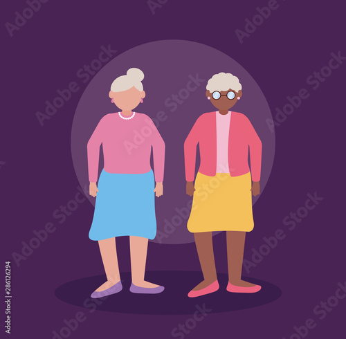 happy grandparents day flat design