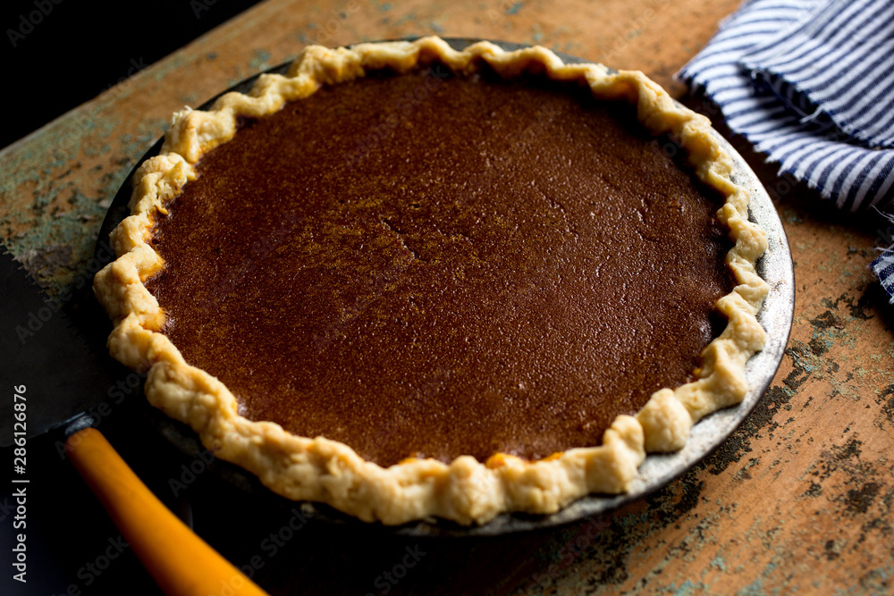 Close up of brandied pumpkin pie Close up of brandied pumpkin pie