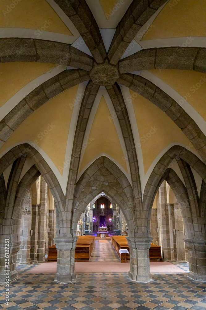Fototapeta premium Gothic basilica Saint Procopius in Trebic, UNESCO site