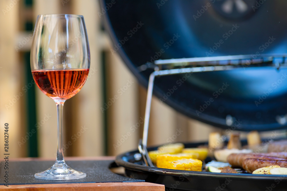 rose wine and garden grill