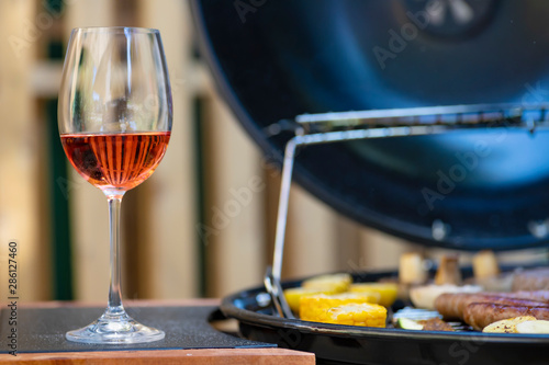 rose wine and garden grill