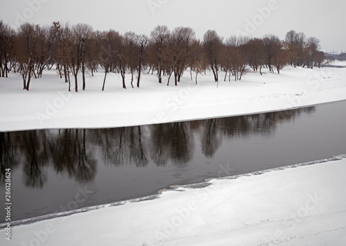Dnieper river in Mogilev. Belarus
