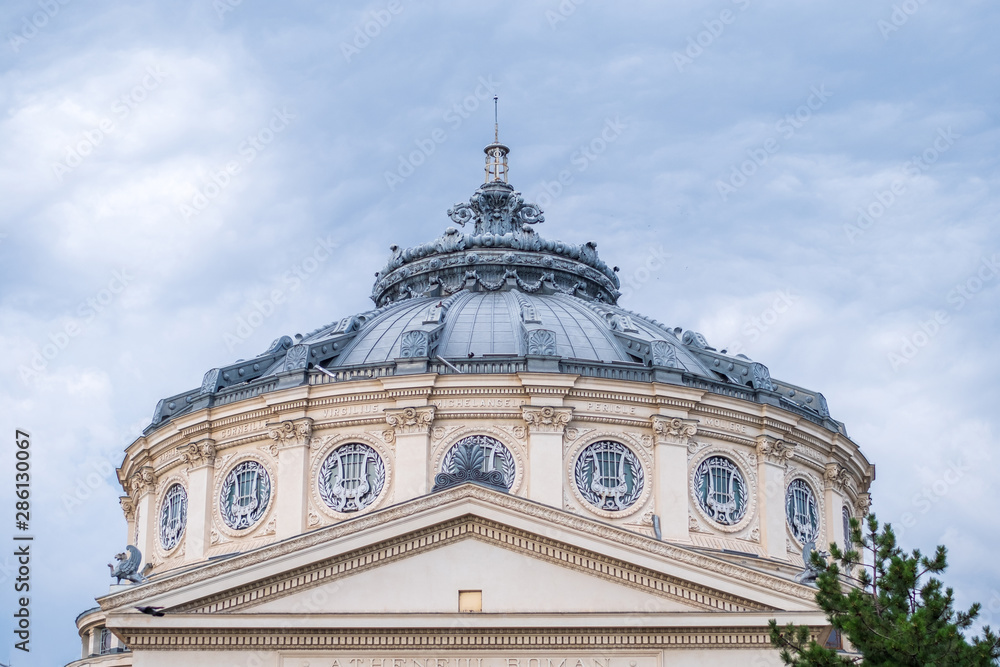 The historical building from Bucuresti, The Romanian Athenaeum