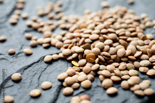 Close up of lentil photo
