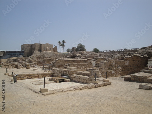 Ruins from the ancient city of Caesarea, in Israel.