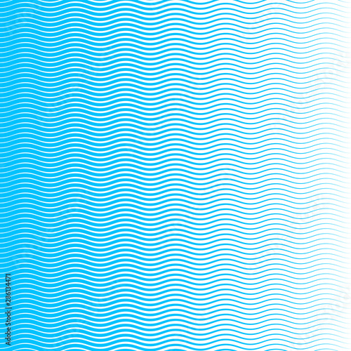 Seamless wave background with gradient in blue.