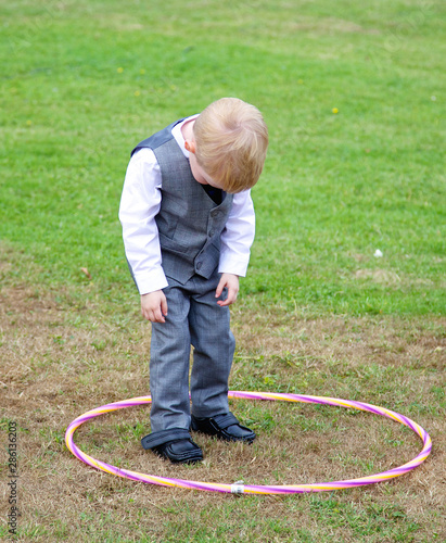 upset boy in the park