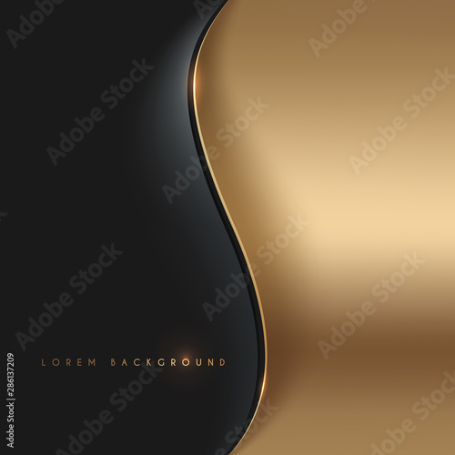 Abstract black and gold background