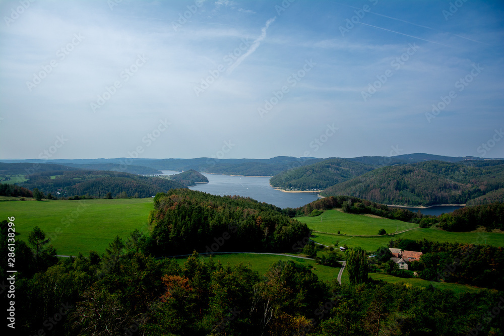 Fototapeta premium landscape with mountains and clouds