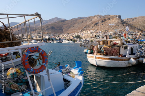 Greece. Fishing Boat waiting in port photo