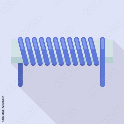 Magnetic coil icon. Flat illustration of magnetic coil vector icon for web design