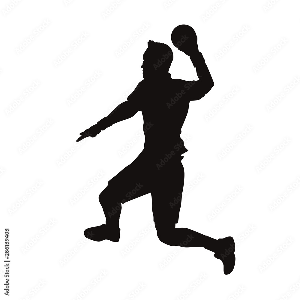 Man Handball Player Silhouette