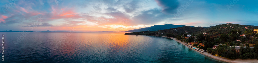 Greece, Aegean Sea, Pagasetic Gulf, Afissos in the evening Greece, Aegean Sea, Pagasetic Gulf, Afissos in the evening