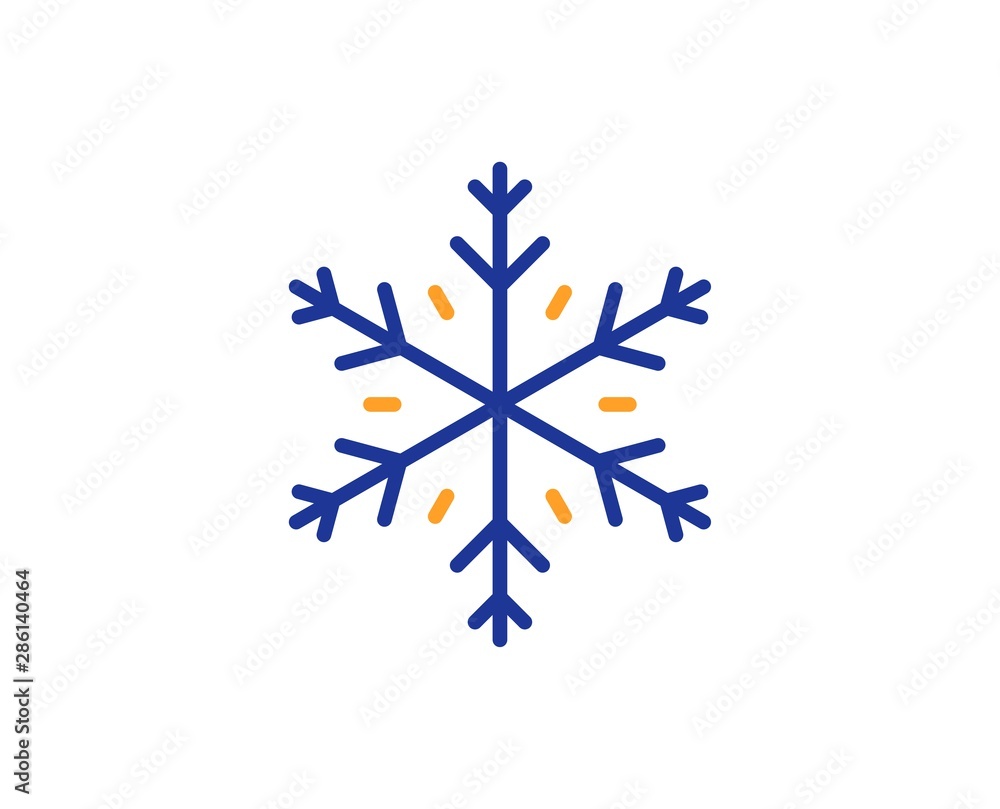 Winter snowflake sign Winter snowflake sign