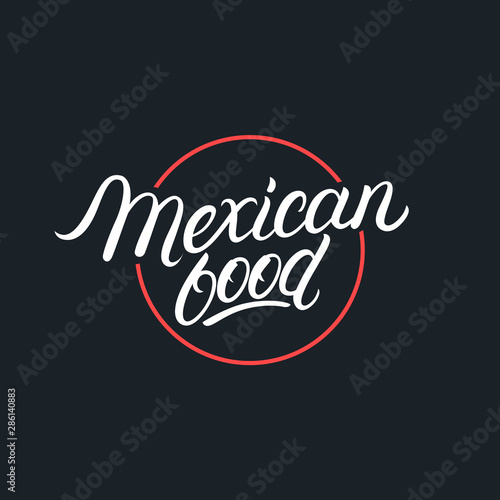 Mexican Food lettering logo